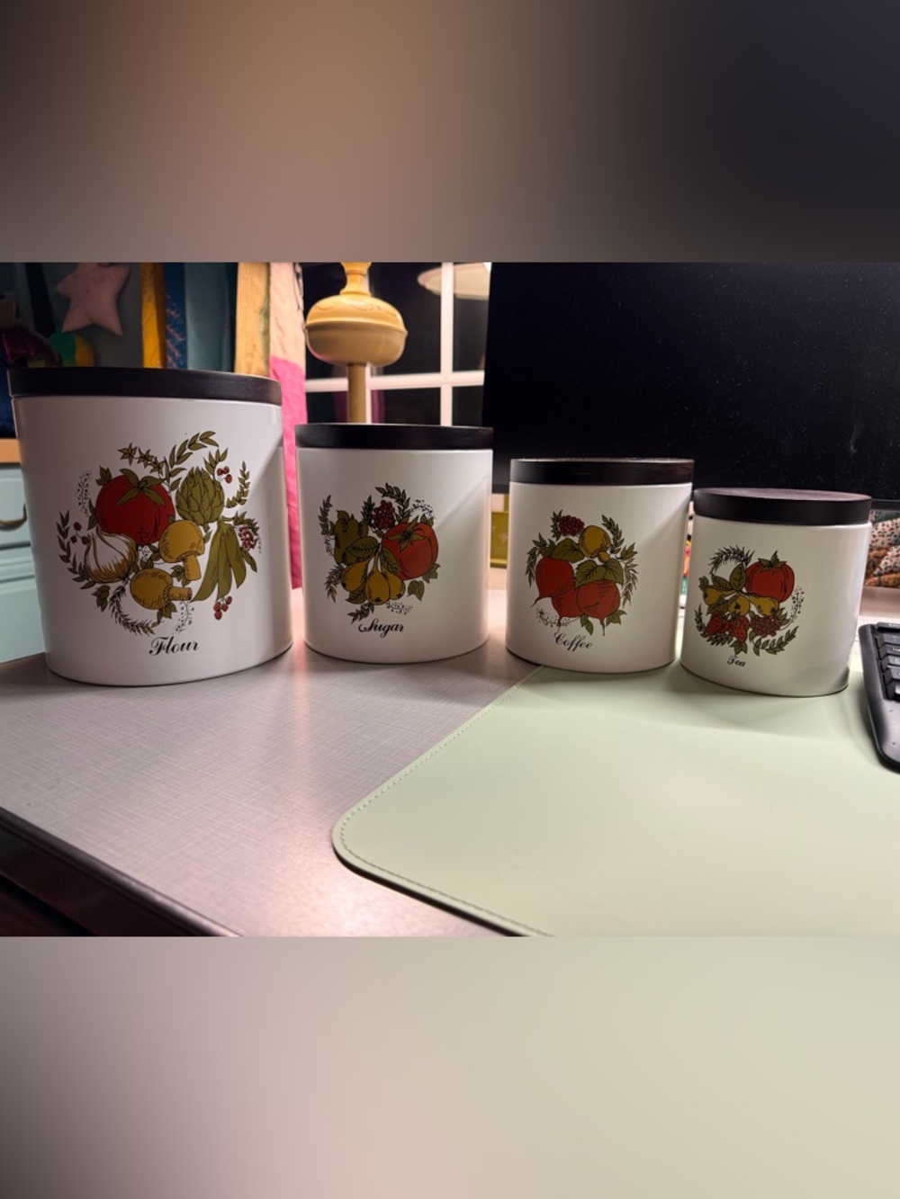 Vintage MCM Ransburg Canister Set